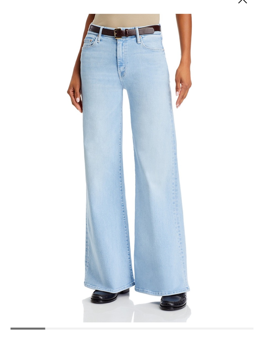 MOTHER Light Blue High-Rise Wide-Leg Jeans